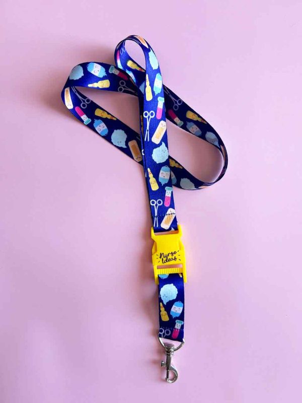 Lanyard clip insumos azul